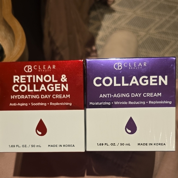 Retinol & Collagen Hydrating Day Cream And Collagen Anti-Aging Day Cream, NIB - Picture 1 of 9